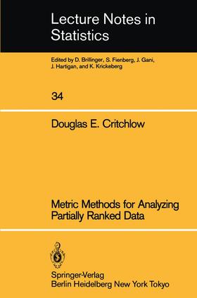 Critchlow |  Metric Methods for Analyzing Partially Ranked Data | Buch |  Sack Fachmedien