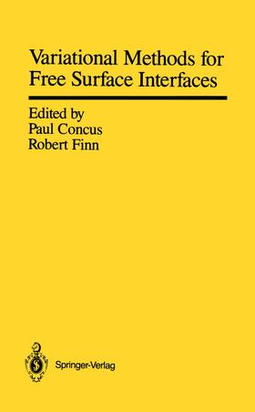 Concus / Finn |  Variational Methods for Free Surface Interfaces | Buch |  Sack Fachmedien
