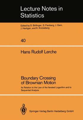 Lerche |  Boundary Crossing of Brownian Motion | Buch |  Sack Fachmedien