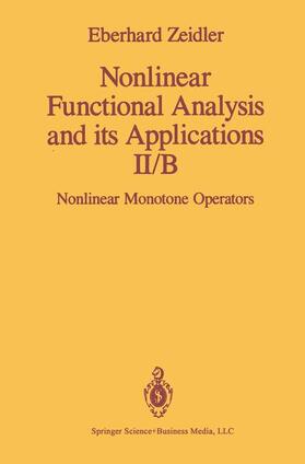 Zeidler |  Nonlinear Functional Analysis and its Applications | Buch |  Sack Fachmedien