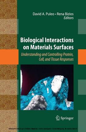 Puleo / Bizios |  Biological Interactions on Materials Surfaces | eBook | Sack Fachmedien