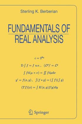 Berberian |  Fundamentals of Real Analysis | Buch |  Sack Fachmedien