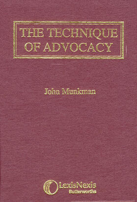 Munkman |  Munkman: The Technique of Advocacy | Buch |  Sack Fachmedien