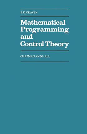 Craven |  Mathematical Programming and Control Theory | Buch |  Sack Fachmedien