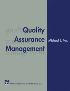 Fox |  Quality Assurance Management | Buch |  Sack Fachmedien