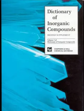 Macintyre |  Dictionary of Inorganic Compounds, Supplement 2 | Buch |  Sack Fachmedien