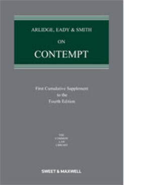 Eady / Smith | Arlidge, Eady & Smith on Contempt | Buch | 978-0-414-02905-7 | sack.de