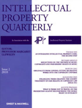 Llewelyn |  Intellectual Property Quarterly | Buch |  Sack Fachmedien