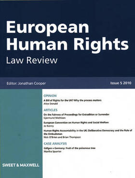 Cooper |  European Human Rights Law Review | Buch |  Sack Fachmedien