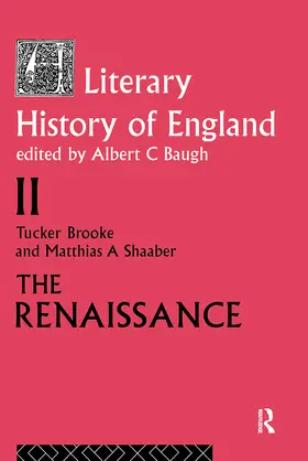 Brooke / Shaaber |  A Literary History of England | Buch |  Sack Fachmedien