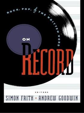 Frith / Goodwin |  On Record | Buch |  Sack Fachmedien