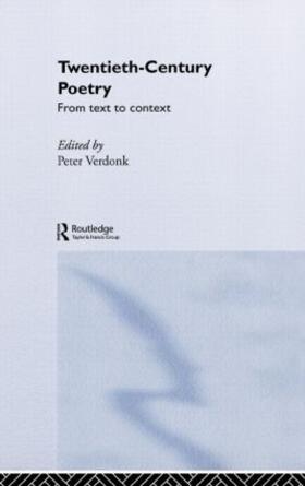 Verdonk |  Twentieth-Century Poetry | Buch |  Sack Fachmedien