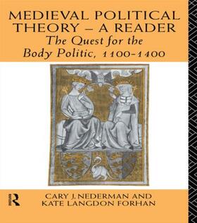 Forhan / Nederman |  Medieval Political Theory | Buch |  Sack Fachmedien