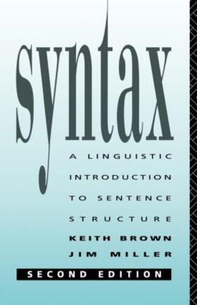 Brown / Miller |  Syntax | Buch |  Sack Fachmedien