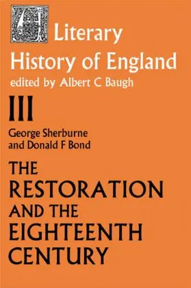 Bond / Sherburn |  The Literary History of England | Buch |  Sack Fachmedien