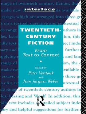 Verdonk / Weber |  Twentieth-Century Fiction | Buch |  Sack Fachmedien