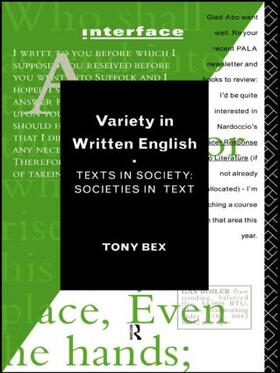 Bex |  Variety in Written English | Buch |  Sack Fachmedien