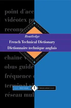 Arden |  Routledge French Technical Dictionary Dictionnaire technique anglais | Buch |  Sack Fachmedien