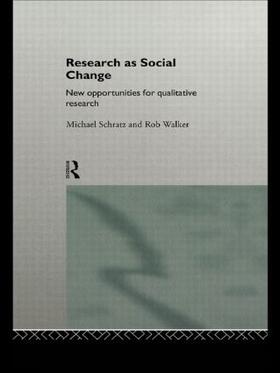 Schratz / Walker |  Research as Social Change | Buch |  Sack Fachmedien