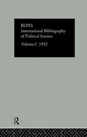  Intl Biblio Pol Sc 1952 Vol  1 | Buch |  Sack Fachmedien