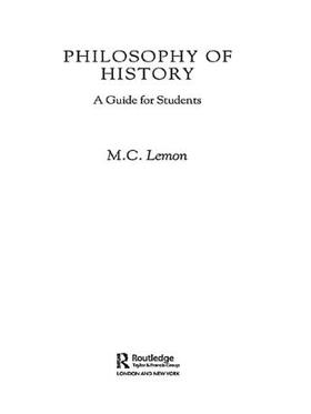 Lemon |  Philosophy of History | Buch |  Sack Fachmedien