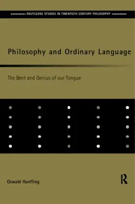 Hanfling |  Philosophy and Ordinary Language | Buch |  Sack Fachmedien