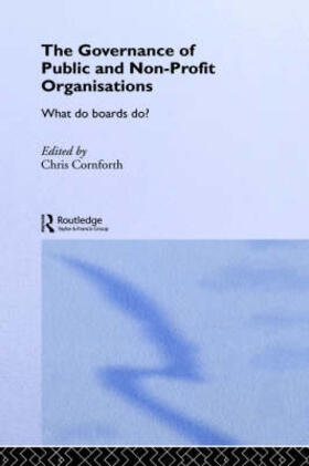 Cornforth |  The Governance of Public and Non-Profit Organizations | Buch |  Sack Fachmedien