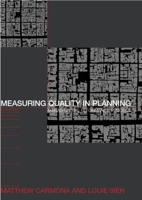 Carmona / Sieh |  Measuring Quality in Planning | Buch |  Sack Fachmedien
