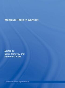 Caie / Renevey |  Medieval Texts in Context | Buch |  Sack Fachmedien
