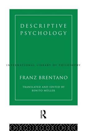 Brentano |  Descriptive Psychology | Buch |  Sack Fachmedien