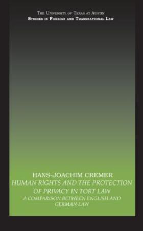 Cremer |  Human Rights and the Protection of Privacy in Tort Law | Buch |  Sack Fachmedien