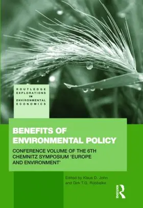 John / Rübbelke |  Benefits of Environmental Policy | Buch |  Sack Fachmedien