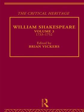 Vickers |  William Shakespeare | Buch |  Sack Fachmedien