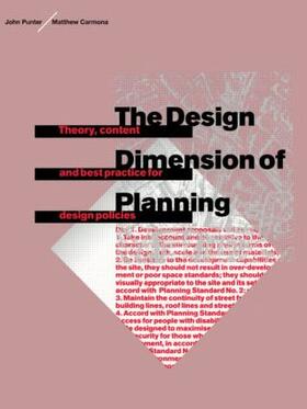 Carmona / Punter |  The Design Dimension of Planning | Buch |  Sack Fachmedien