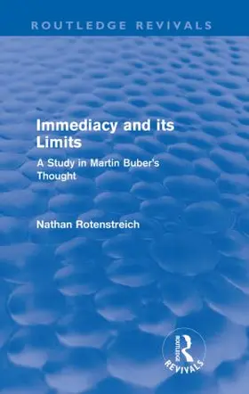 Rotenstreich |  Immediacy and its Limits | Buch |  Sack Fachmedien