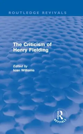 Williams |  The Criticism of Henry Fielding | Buch |  Sack Fachmedien