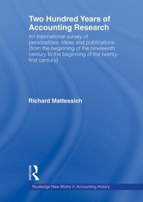 Mattessich |  Two Hundred Years of Accounting Research | Buch |  Sack Fachmedien