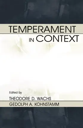 Kohnstamm / Wachs / McCrae |  Temperament in Context | Buch |  Sack Fachmedien