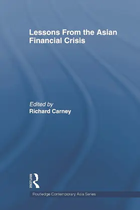 Carney |  Lessons from the Asian Financial Crisis | Buch |  Sack Fachmedien