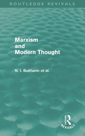 Bukharin / Deborin / Yuranovsky |  Marxism and Modern Thought | Buch |  Sack Fachmedien