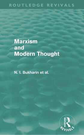 Bukharin / Deborin / Yuranovsky |  Marxism and Modern Thought | Buch |  Sack Fachmedien