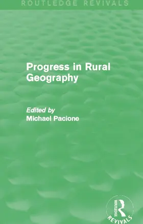 Pacione |  Progress in Rural Geography (Routledge Revivals) | Buch |  Sack Fachmedien