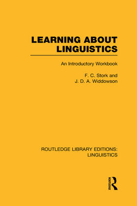 Stork / Widdowson |  Learning about Linguistics | Buch |  Sack Fachmedien