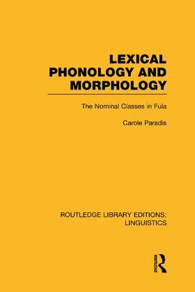 Paradis |  Lexical Phonology and Morphology | Buch |  Sack Fachmedien