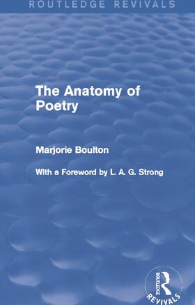 Boulton |  The Anatomy of Poetry (Routledge Revivals) | Buch |  Sack Fachmedien