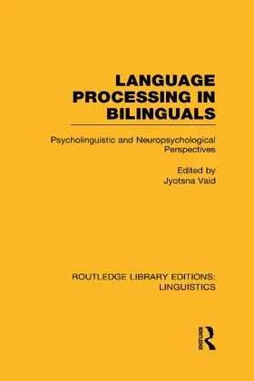 Vaid |  Language Processing in Bilinguals | Buch |  Sack Fachmedien