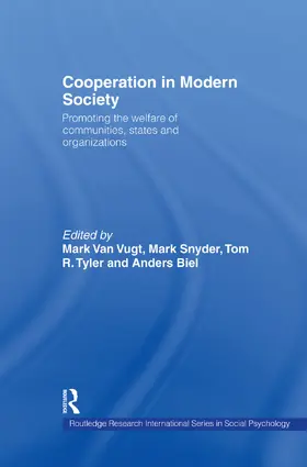 Biel / Snyder / Tyler |  Cooperation in Modern Society | Buch |  Sack Fachmedien