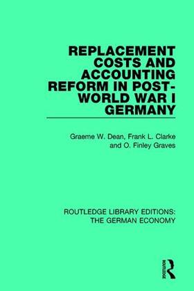 Dean / Clarke / Graves |  Replacement Costs and Accounting Reform in Post-World War I Germany | Buch |  Sack Fachmedien