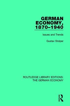 Stolper |  German Economy, 1870-1940 | Buch |  Sack Fachmedien