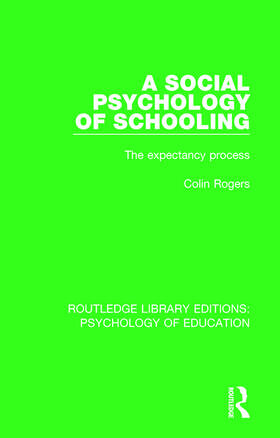 Rogers |  A Social Psychology of Schooling | Buch |  Sack Fachmedien